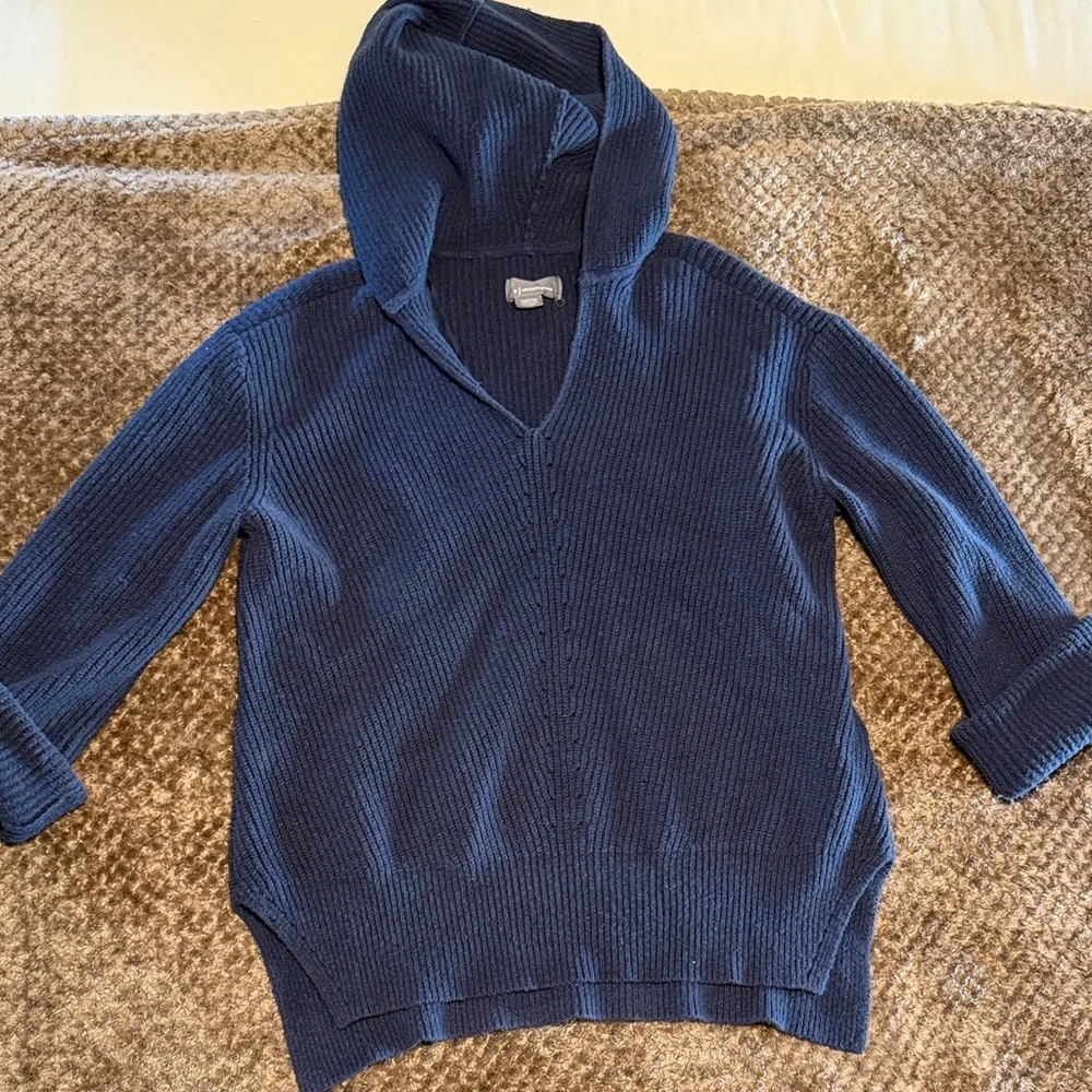 Anthropologie - Navy Knit oversized Sweater - Picture 1 of 4